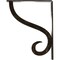 Ekena Millwork Ashford Single, Wrought Iron Bracket, (Single center brace), Antiqued Warm 1 1/2"W  x 7 1/2"D x 10"H BKTM01X07X10SASAWS - alternate 3